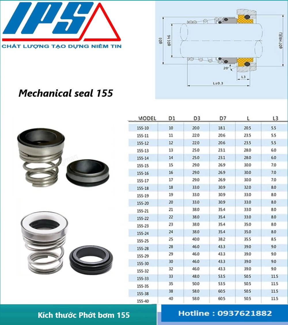 Phớt bơm 155-11(8)